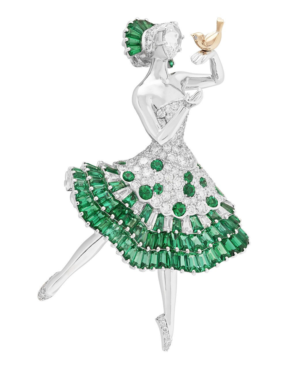 梵克雅宝Van Cleef & Arpels 推出两枚人物造型珠宝胸针:舞伶与仙女 – 我爱钻石网官方网站