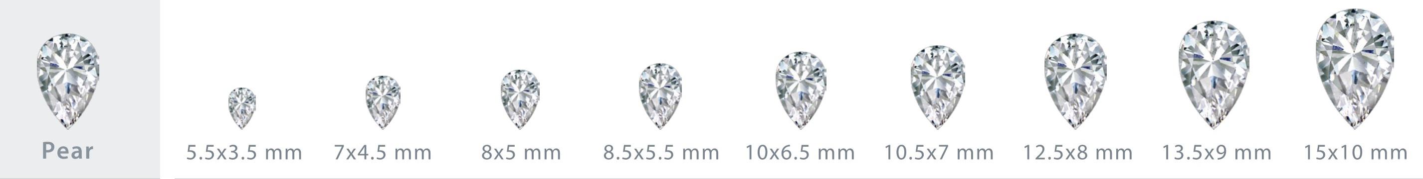 水滴形钻石尺寸对照表 我爱钻石网官网