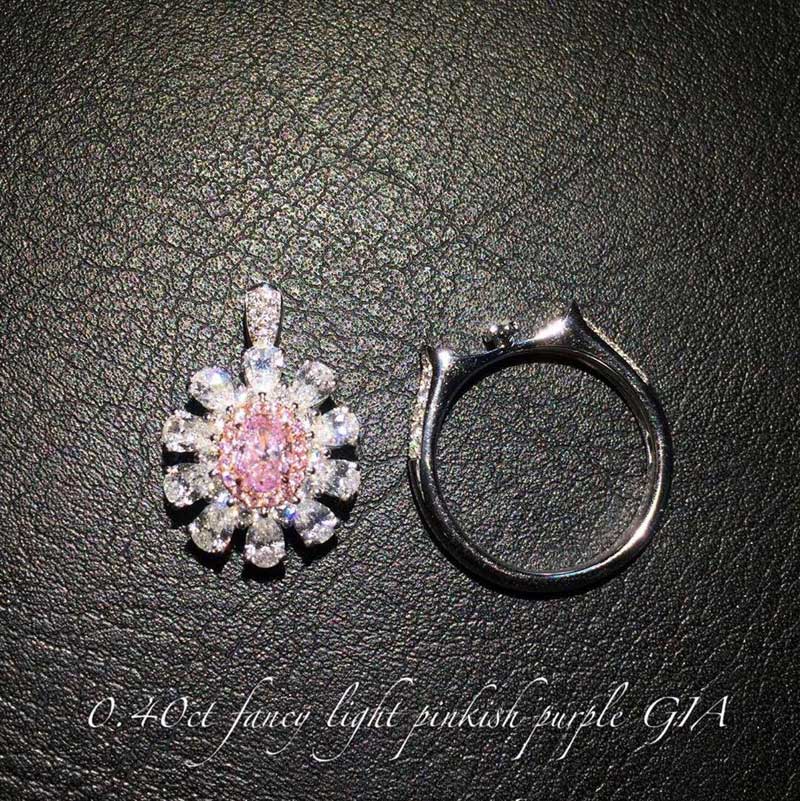 彩钻粉钻两用款 0.40ct Fancy light pink 