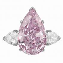 佳士得Christie's纽约珠宝拍卖：8.82ct水滴形紫粉钻石